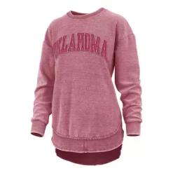 Pressbox Women's Oklahoma Sooners Ponchoville Crewneck Sweatshirt