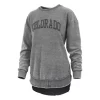 Pressbox Women's Colorado Buffaloes Ponchoville Crewneck Sweatshirt