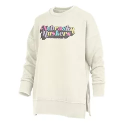 Pressbox Women's Nebraska Cornhuskers La Jolla Ivory Hoodie