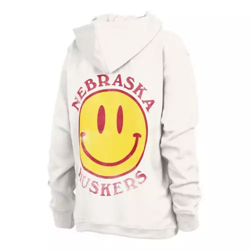 Pressbox Women's Nebraska Cornhuskers Smiley Hoodie - Image 2
