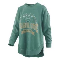 Pressbox Women's Colorado State Rams Captain Crewneck Sweatshirt