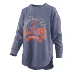 Pressbox Women's Illinois Fighting Illini Captain Crewneck Sweatshirt