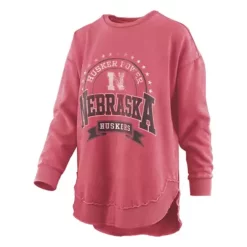 Pressbox Women's Nebraska Cornhuskers Captain Crewneck Sweatshirt