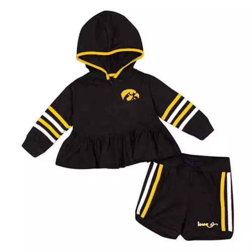 Colosseum Infant Girls' Iowa Hawkeyes Spoon Jacket & Short Set