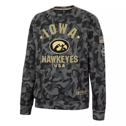 Colosseum Iowa Hawkeyes Operation Hat Trick GI Joe Crew Neck Sweatshirt